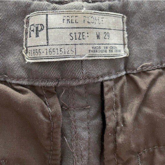 Free People Women’s Pants Utility / Cargo Multi Pockets Military w Ankle Zip W29 - Picture 5 of 9